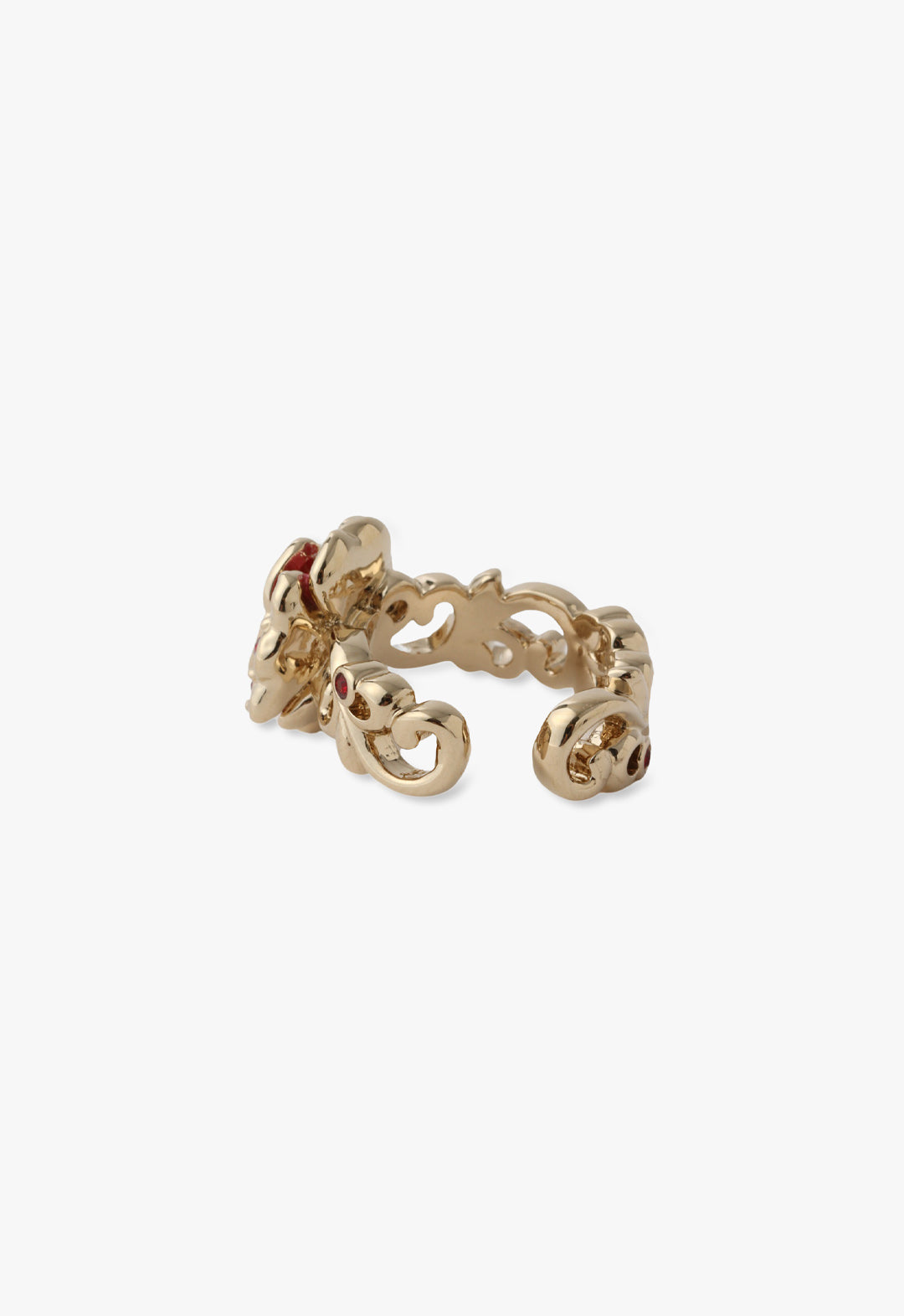 [Limited Edition BOX Item] Birthstone Color <January Garnet> Necklace & Ear Cuff Set