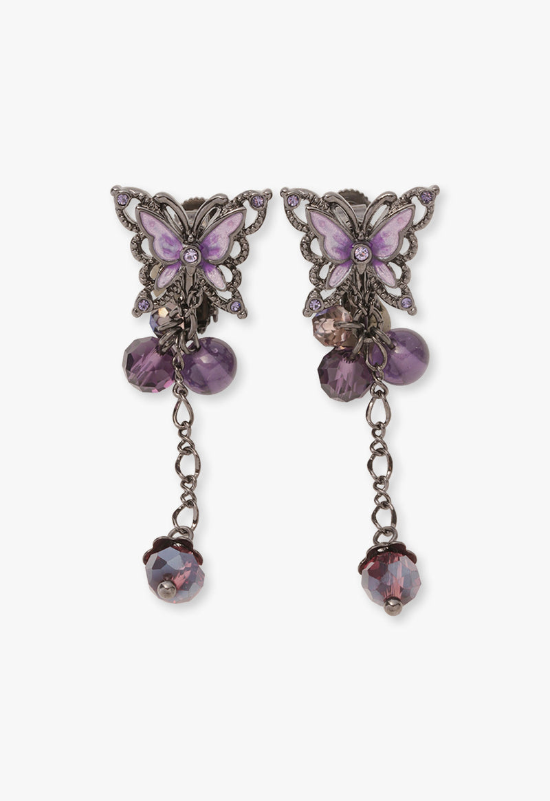 Butterfly Motif 2WAY Earrings