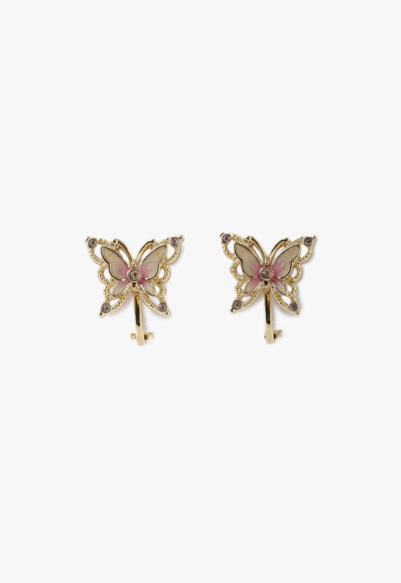 2WAY Earrings 2 Butterfly Motif