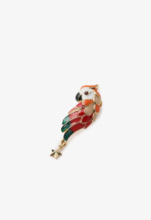 Parrot motif earrings