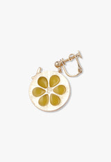 Lemon motif earrings