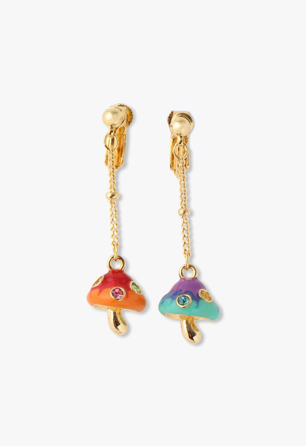 Mushroom motif earrings