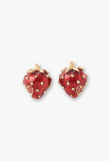 Strawberry motif earrings