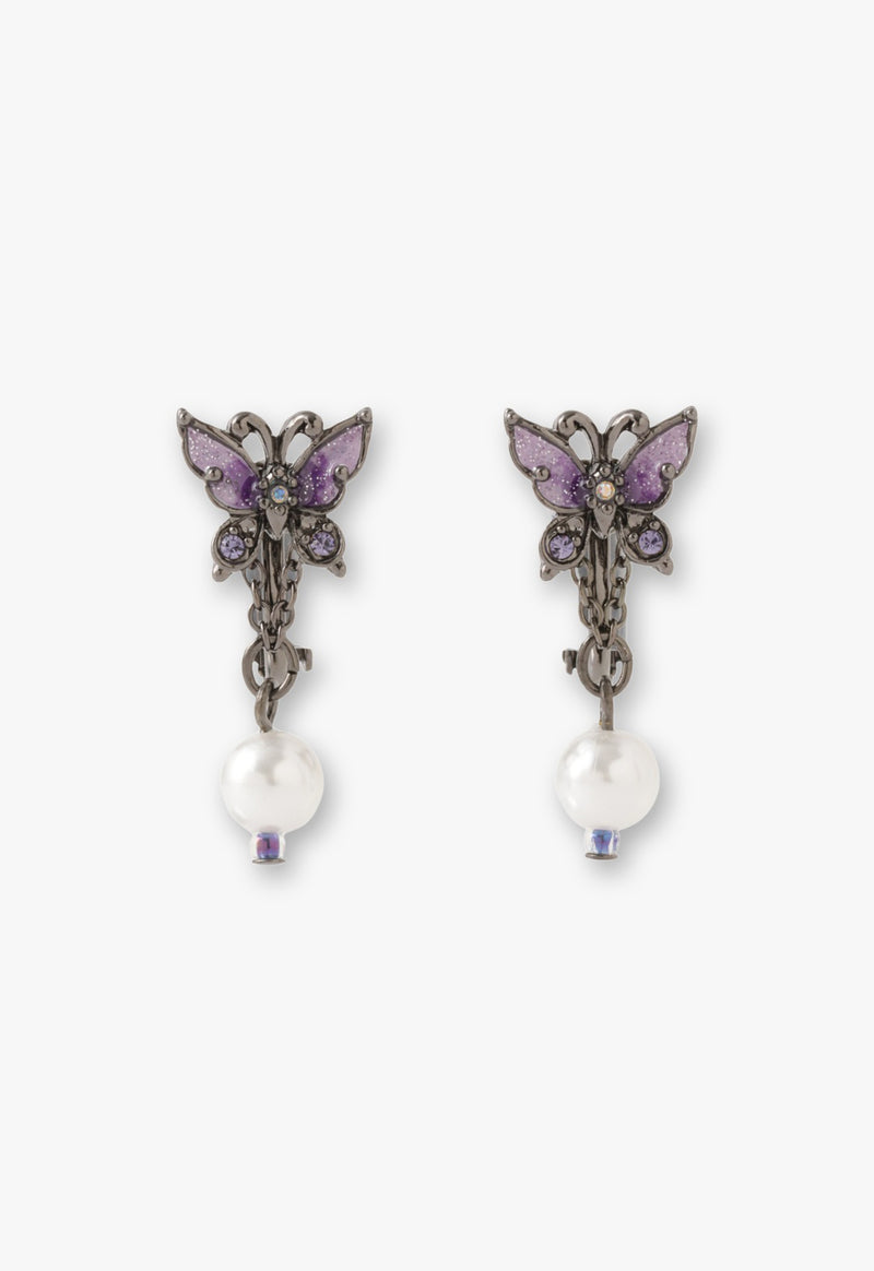 Butterfly motif earrings 3