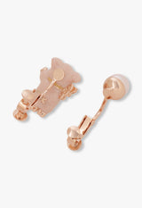 Mini pig motif earrings