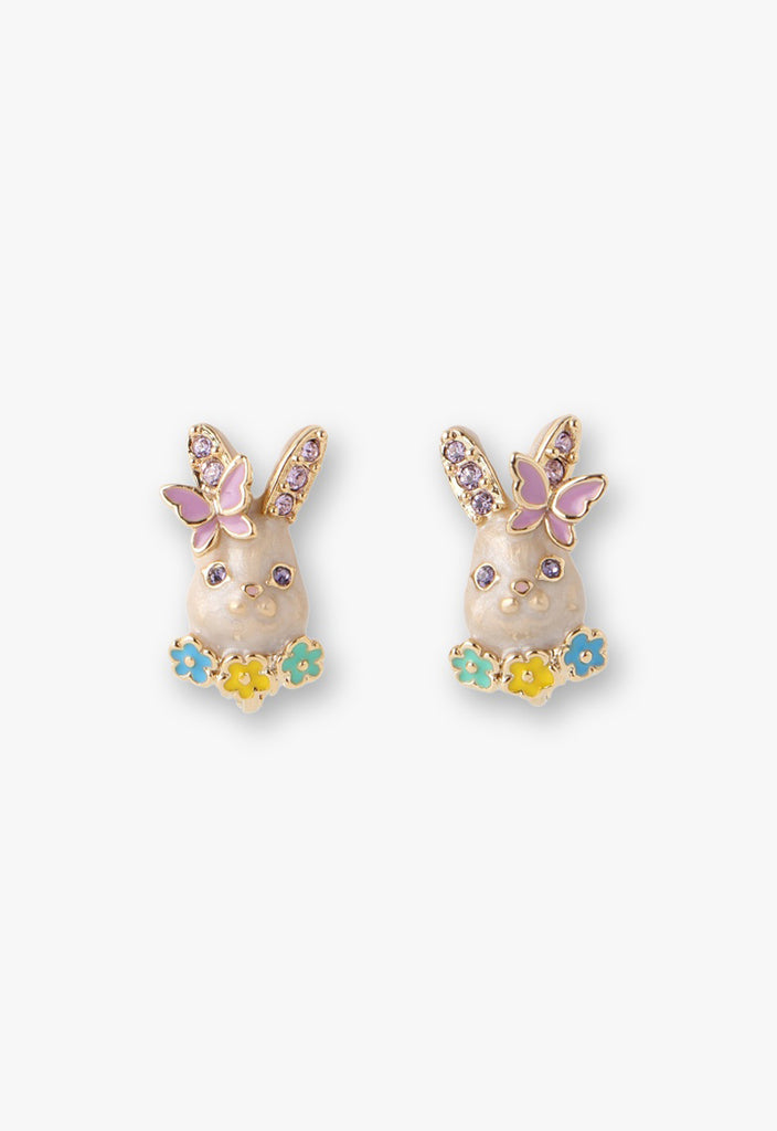 Rabbit motif earrings