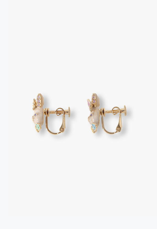 Rabbit motif earrings