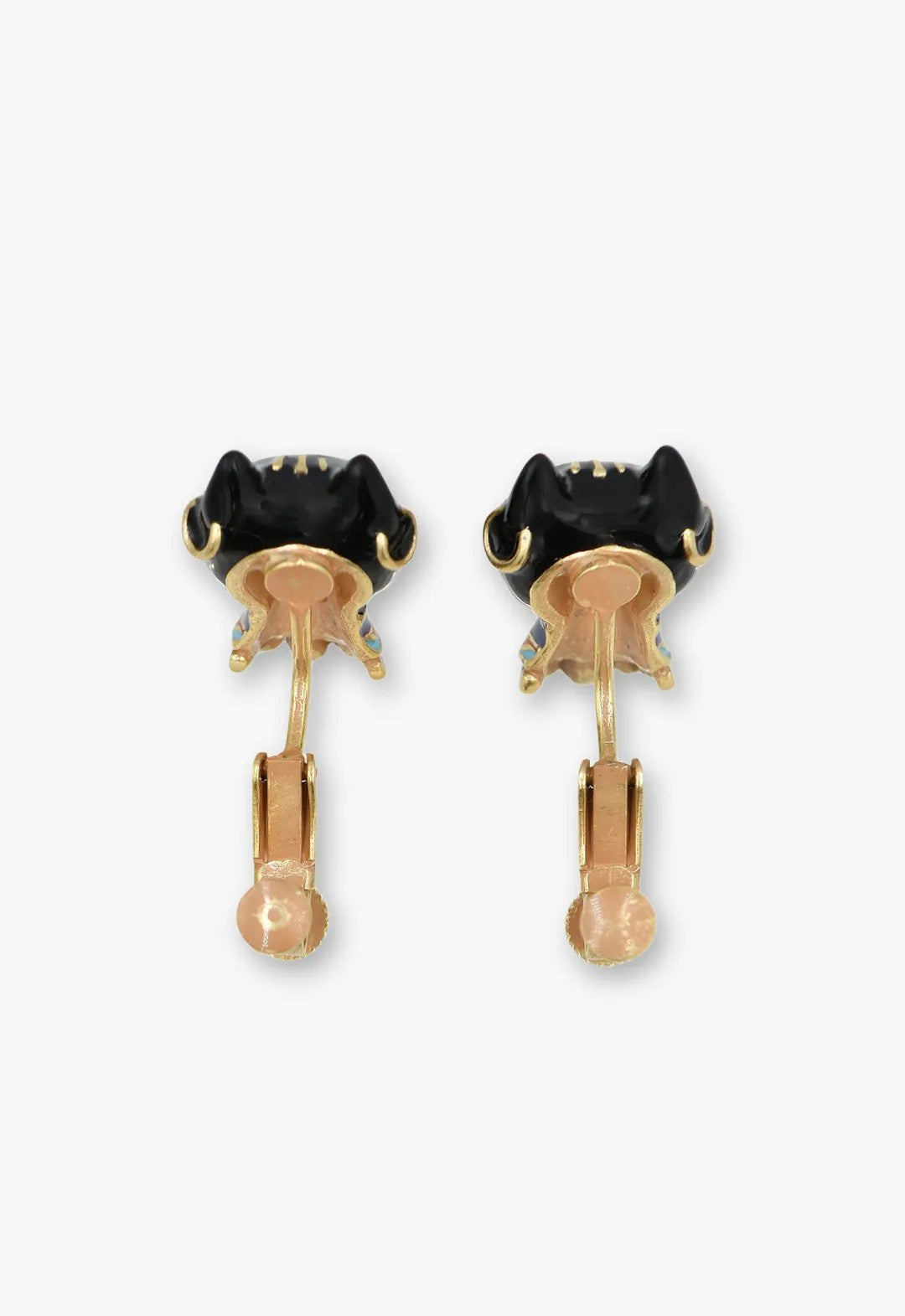 Egyptian cat motif earrings