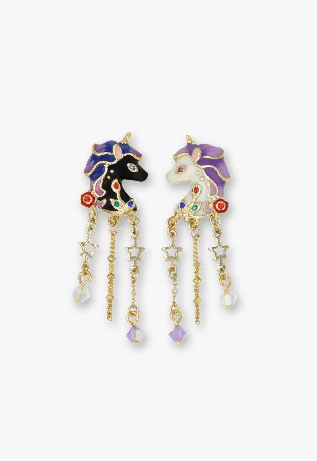 Unicorn motif earrings