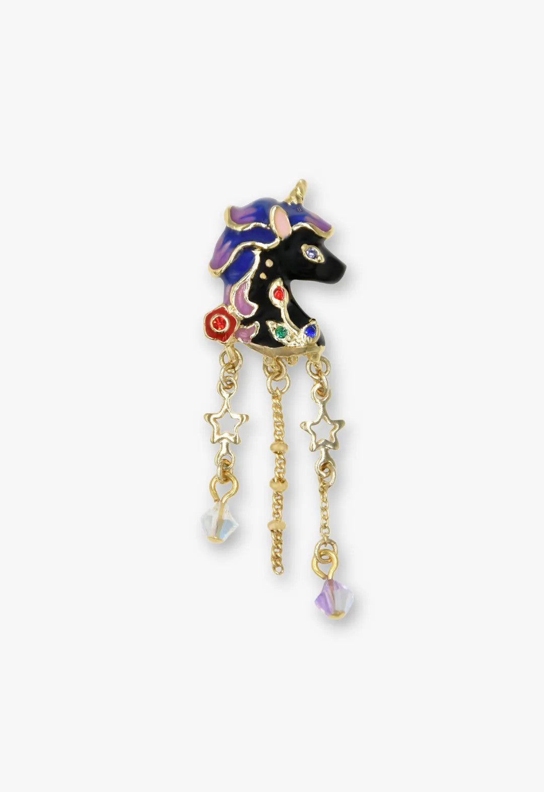 Unicorn motif earrings