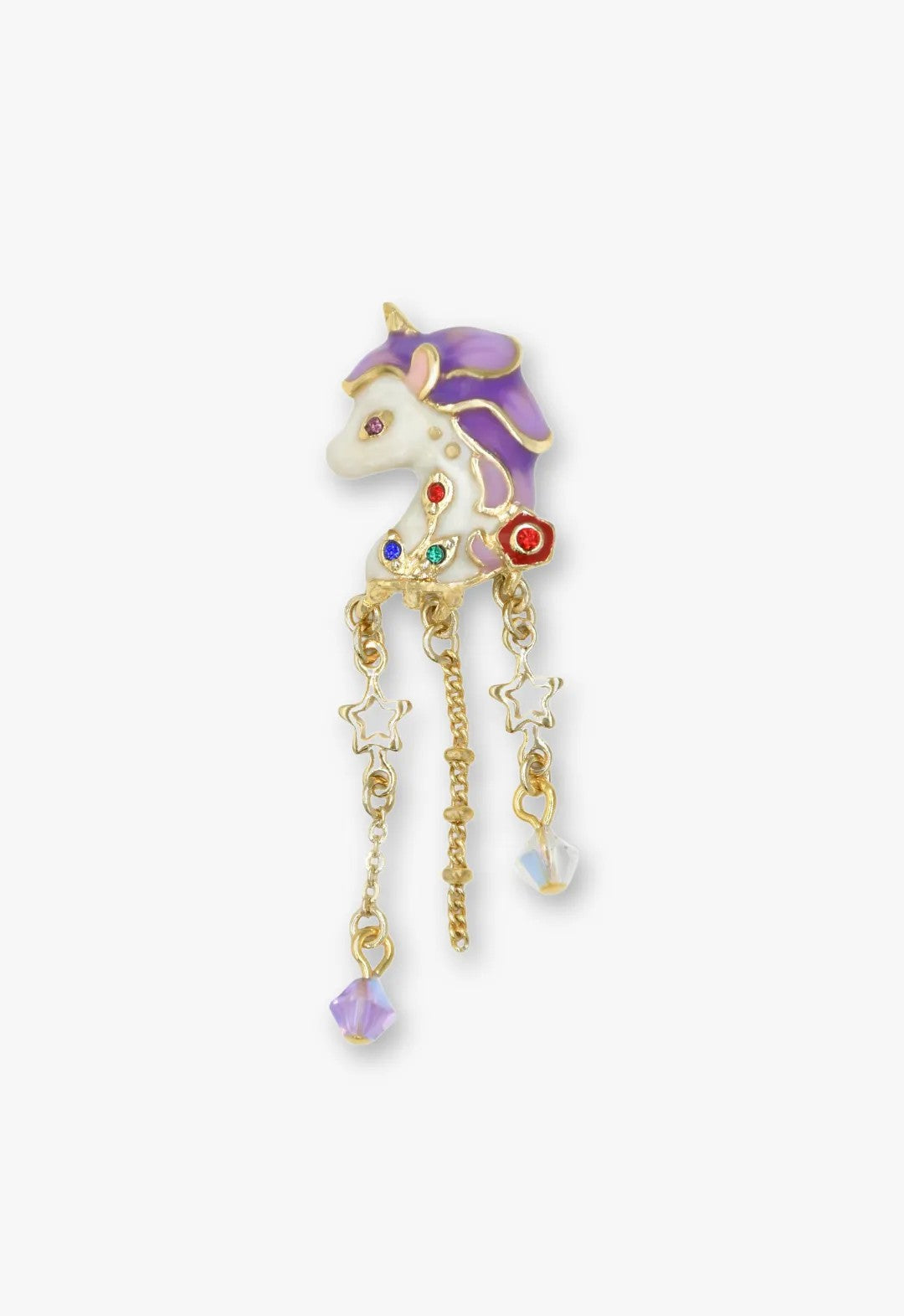 Unicorn motif earrings