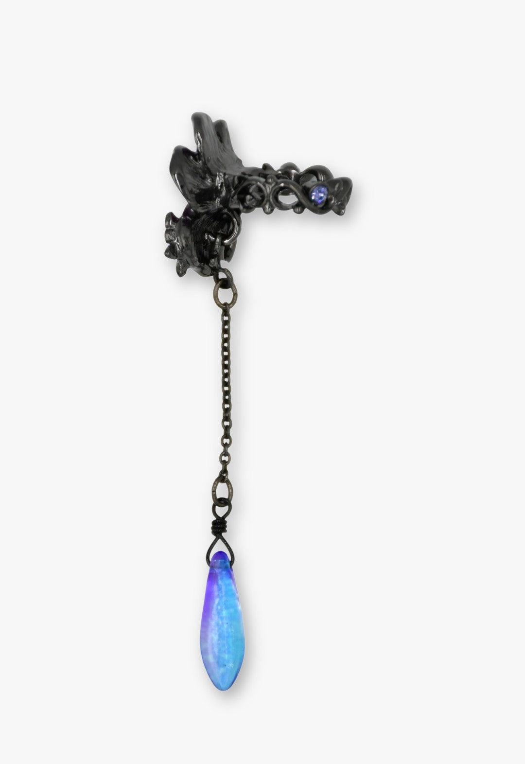 Flower motif ear cuff