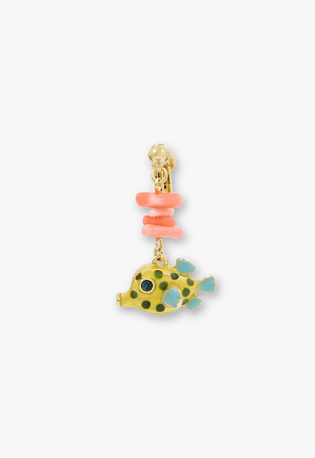 Boxfish motif earrings