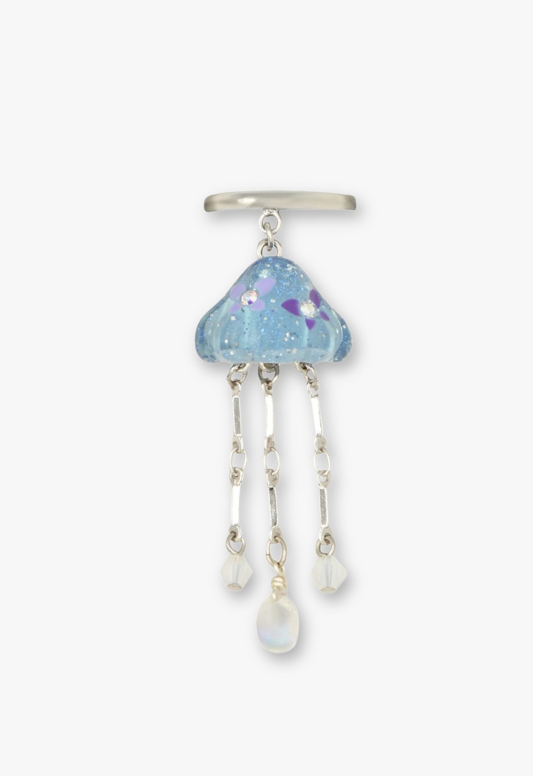 Jellyfish motif ear cuff