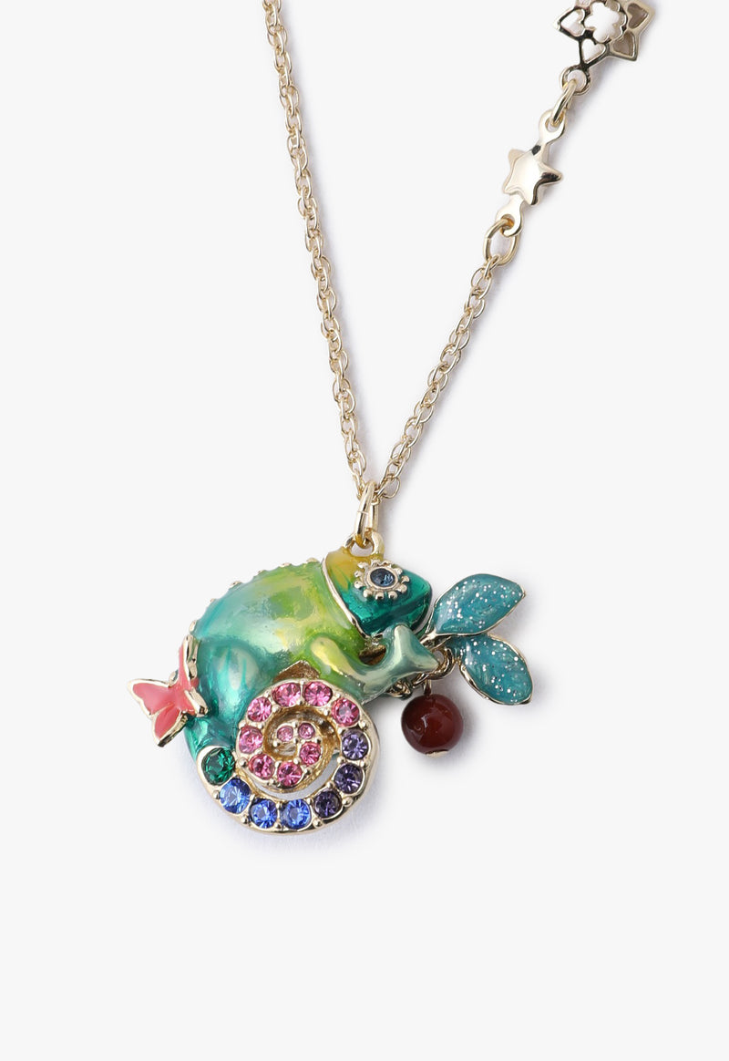 Chameleon motif necklace