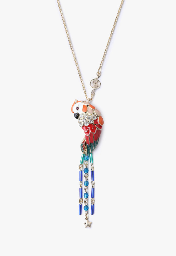 Parrot motif necklace