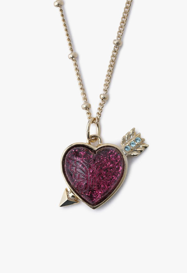 Heart with Arrow motif necklace