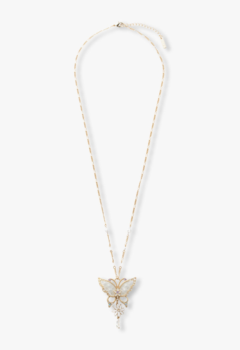 Tiare butterfly motif necklace