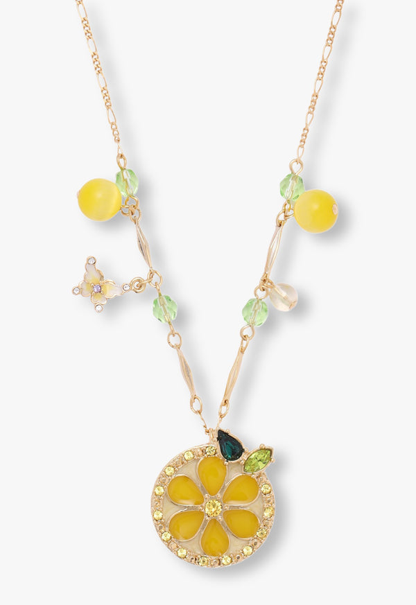 Lemon motif necklace