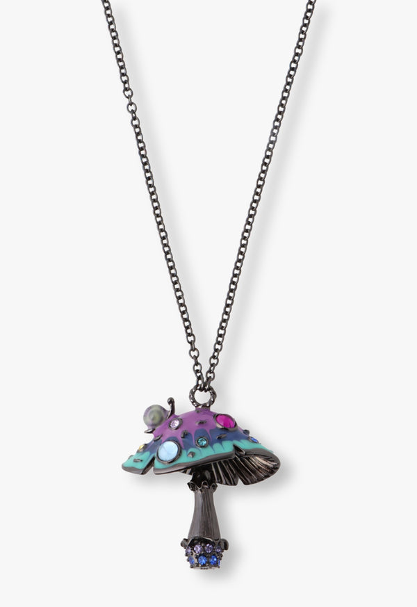 Mushroom motif necklace