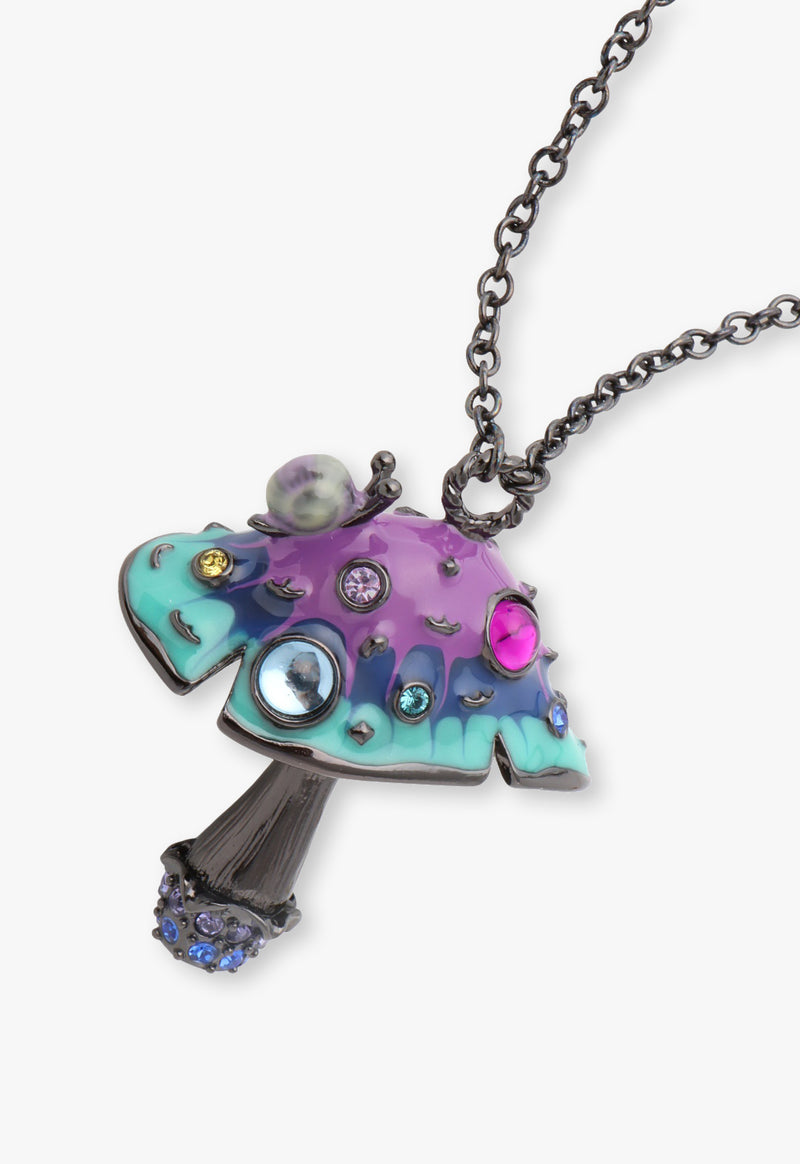 Mushroom motif necklace