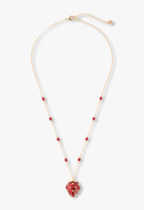 Strawberry motif necklace