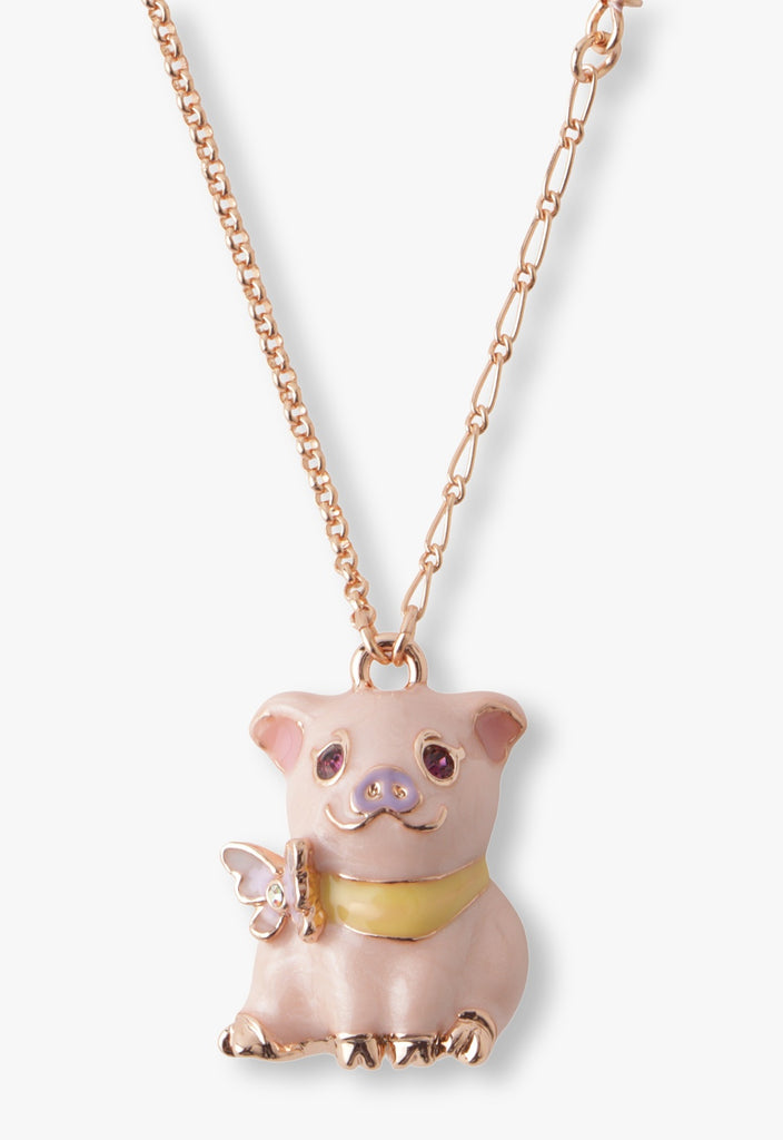 Mini pig motif necklace