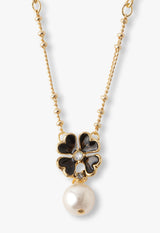 Clover motif necklace