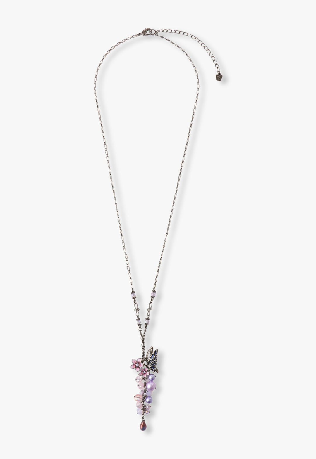 【ANNA SUI】即対応 夜桜と蝶モチーフ ネックレス 夜桜と蝶モチーフ ロングネックレス