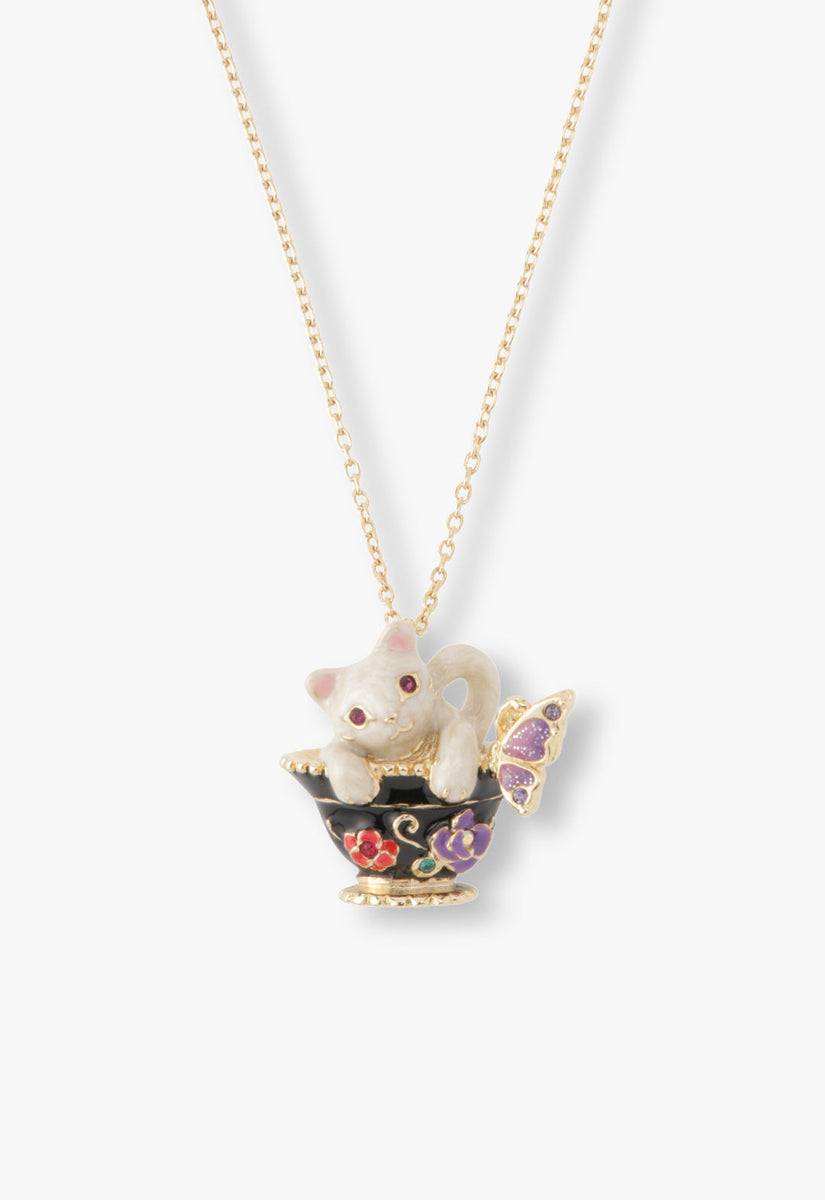 アナ スイ（ANNA SUI） 白猫モチーフ ネックレス | ねこ 猫 ギフト