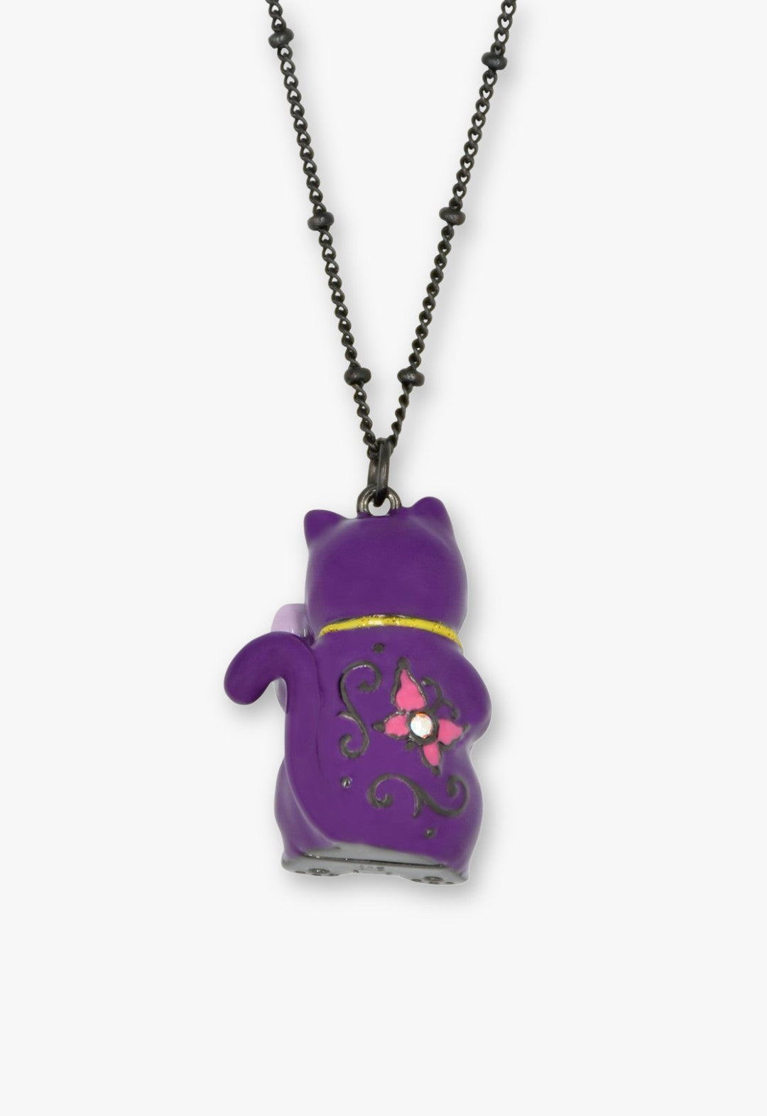Maneki-neko motif necklace