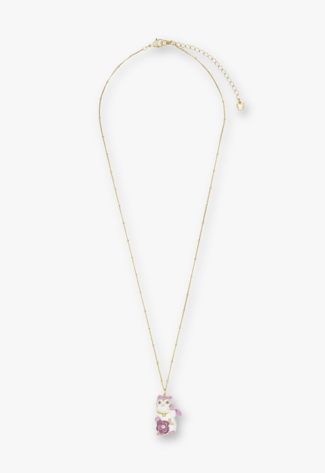 Maneki-neko motif necklace