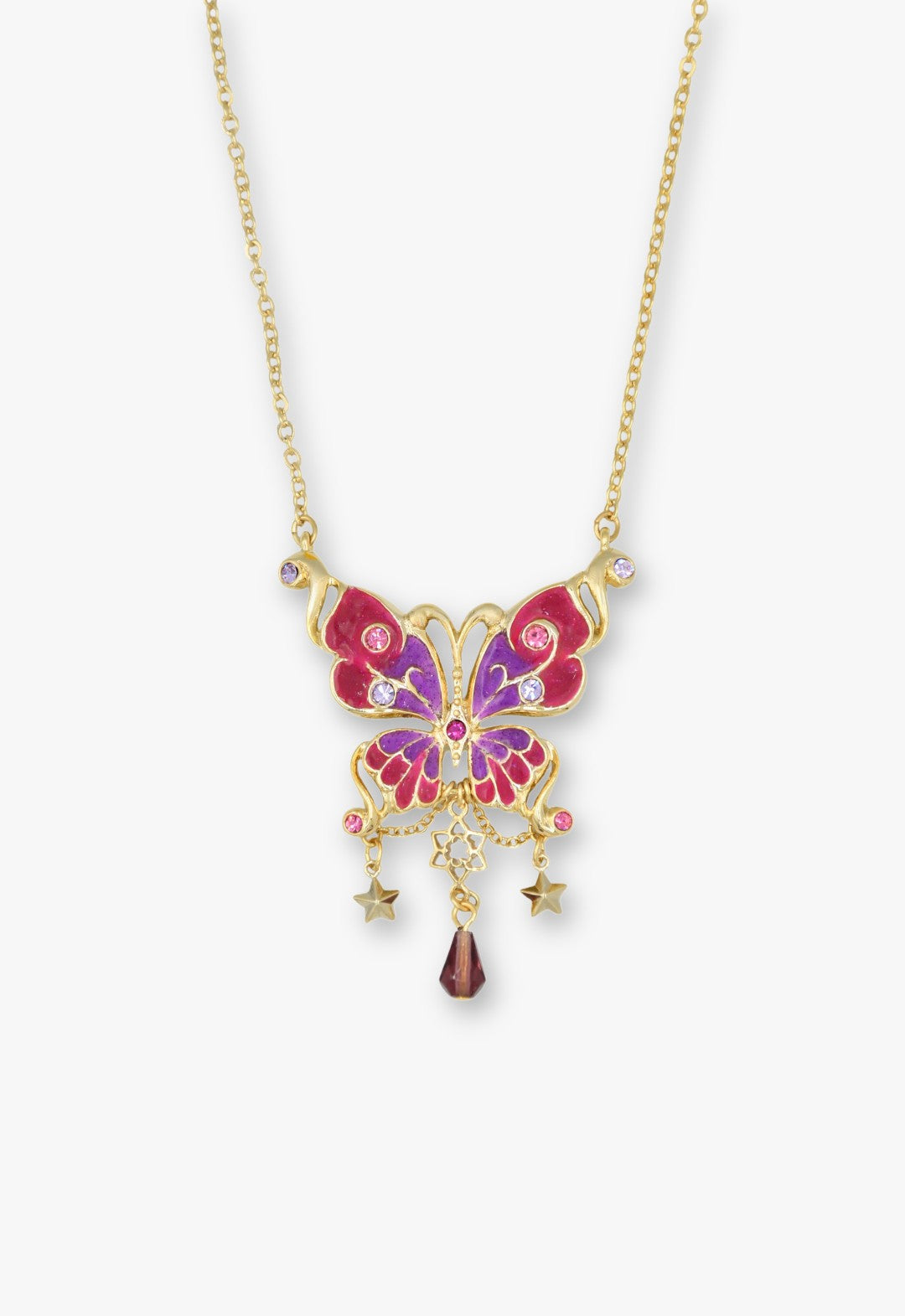 ANNA SUI バタフライK10 ゴールド　ルビー　ペンダントトップ アナ スイ（ANNA SUI） 蝶モチーフ ネックレス | バタフライ ギフト