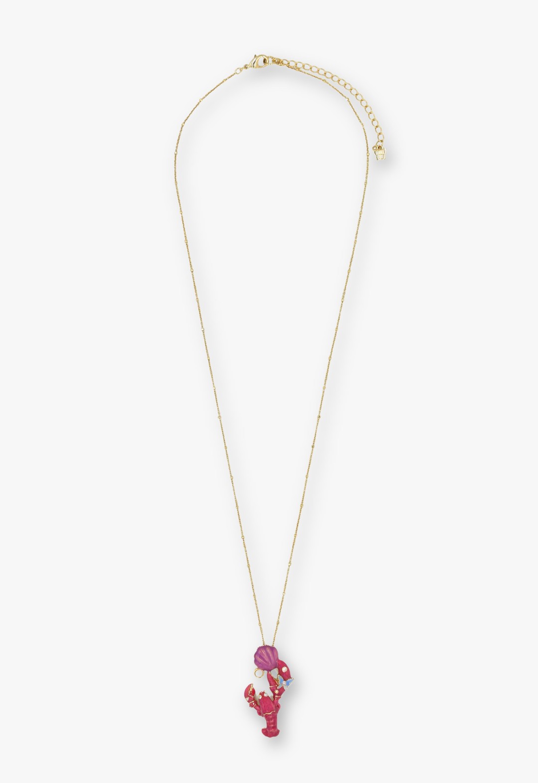 Lobster motif necklace