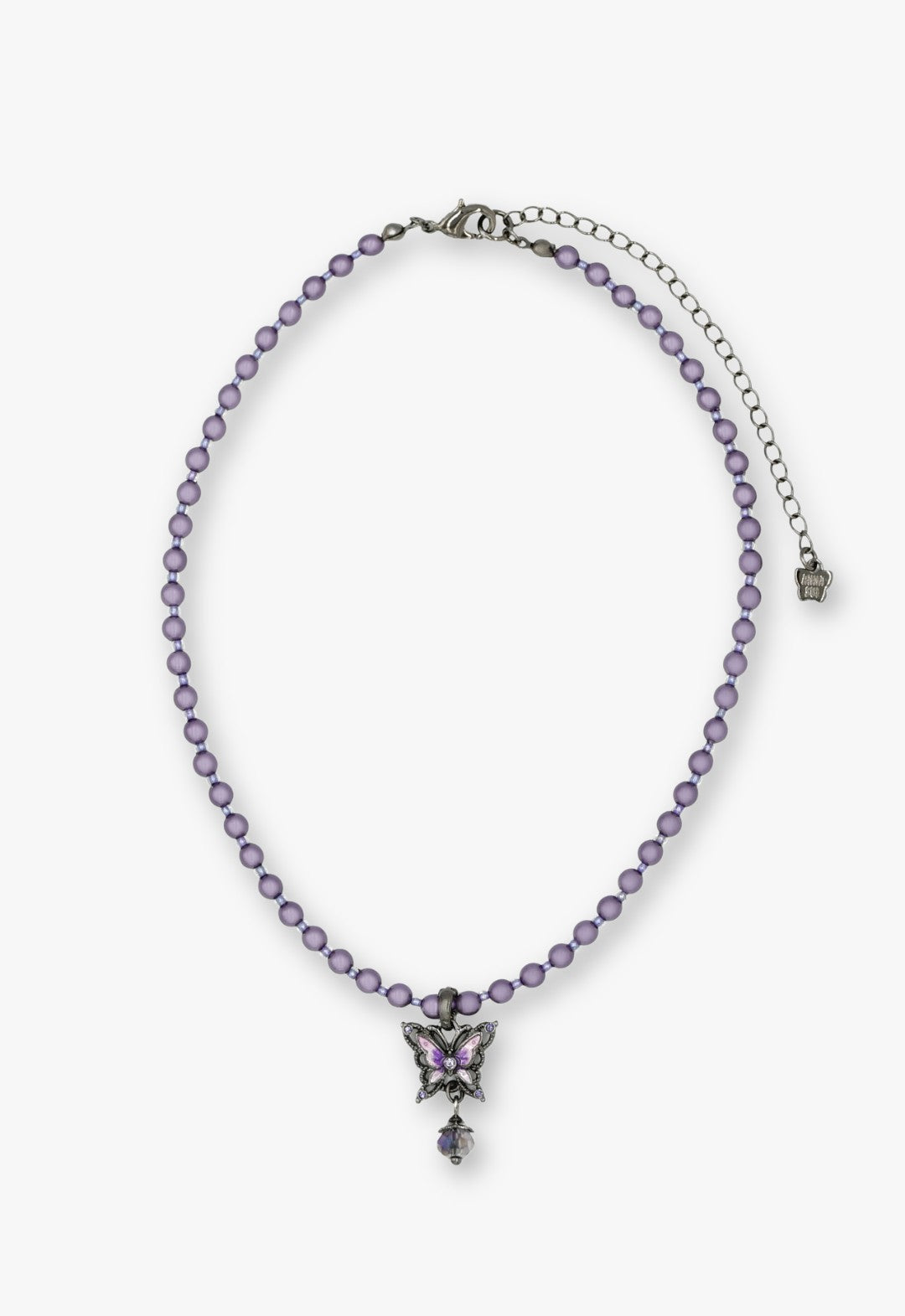Butterfly Motif Pearl Necklace