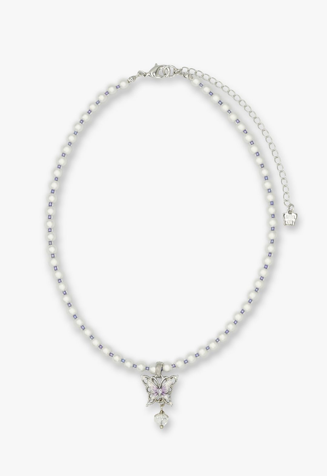 Butterfly Motif Pearl Necklace