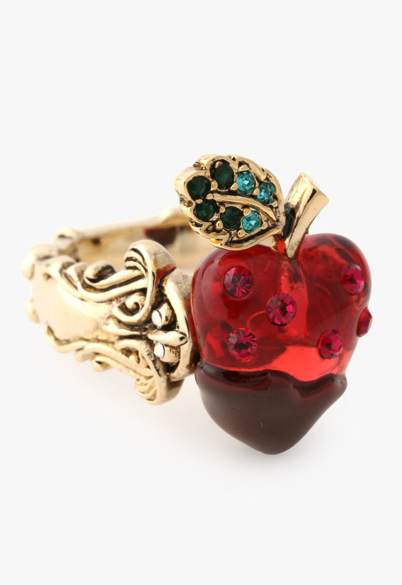 Strawberry motif ring