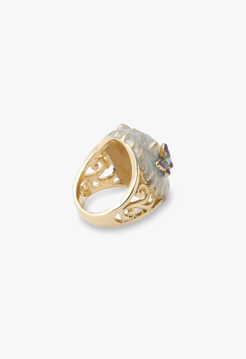 Lion motif ring