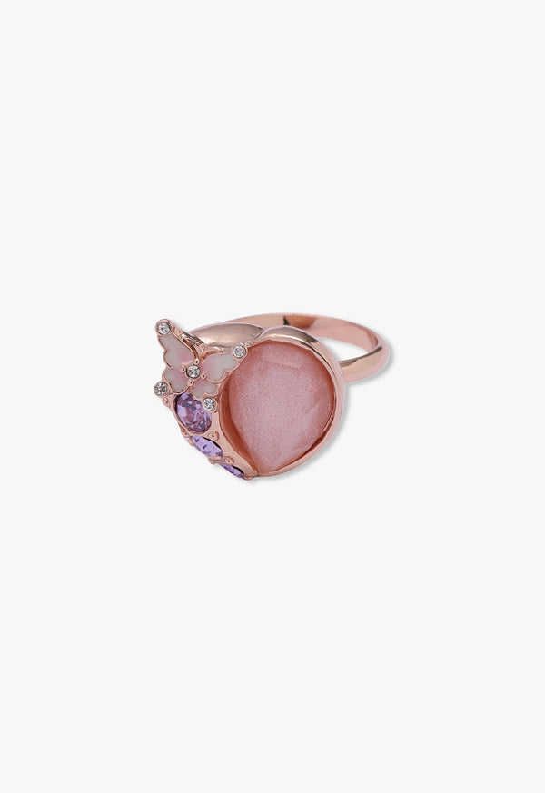 Peach motif ring