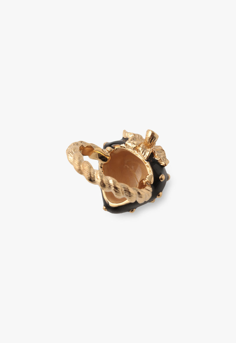 Strawberry motif ring