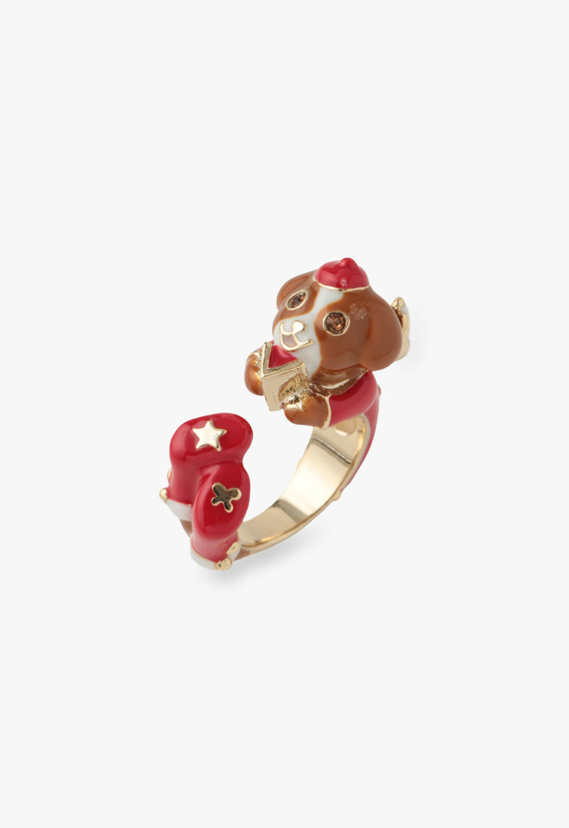 Dog motif ring