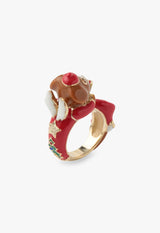 Dog motif ring