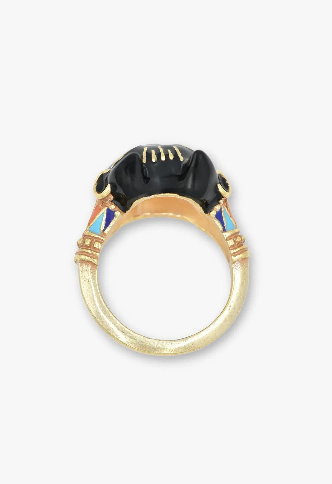 Egyptian cat motif ring