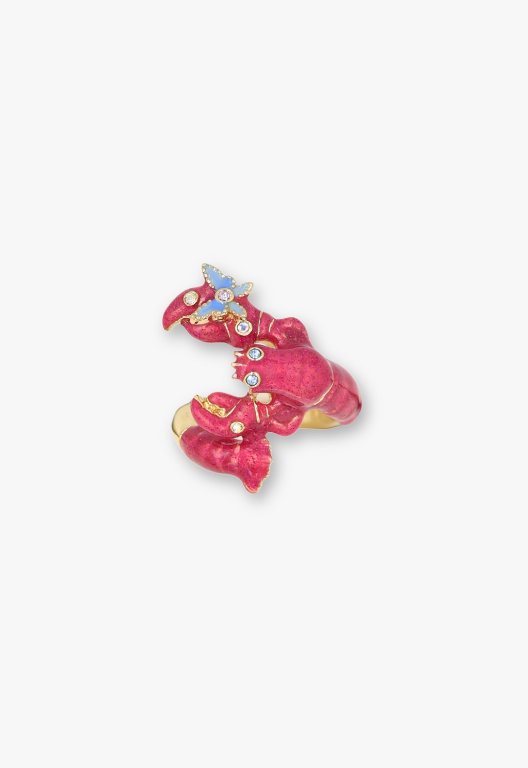 Lobster motif ring