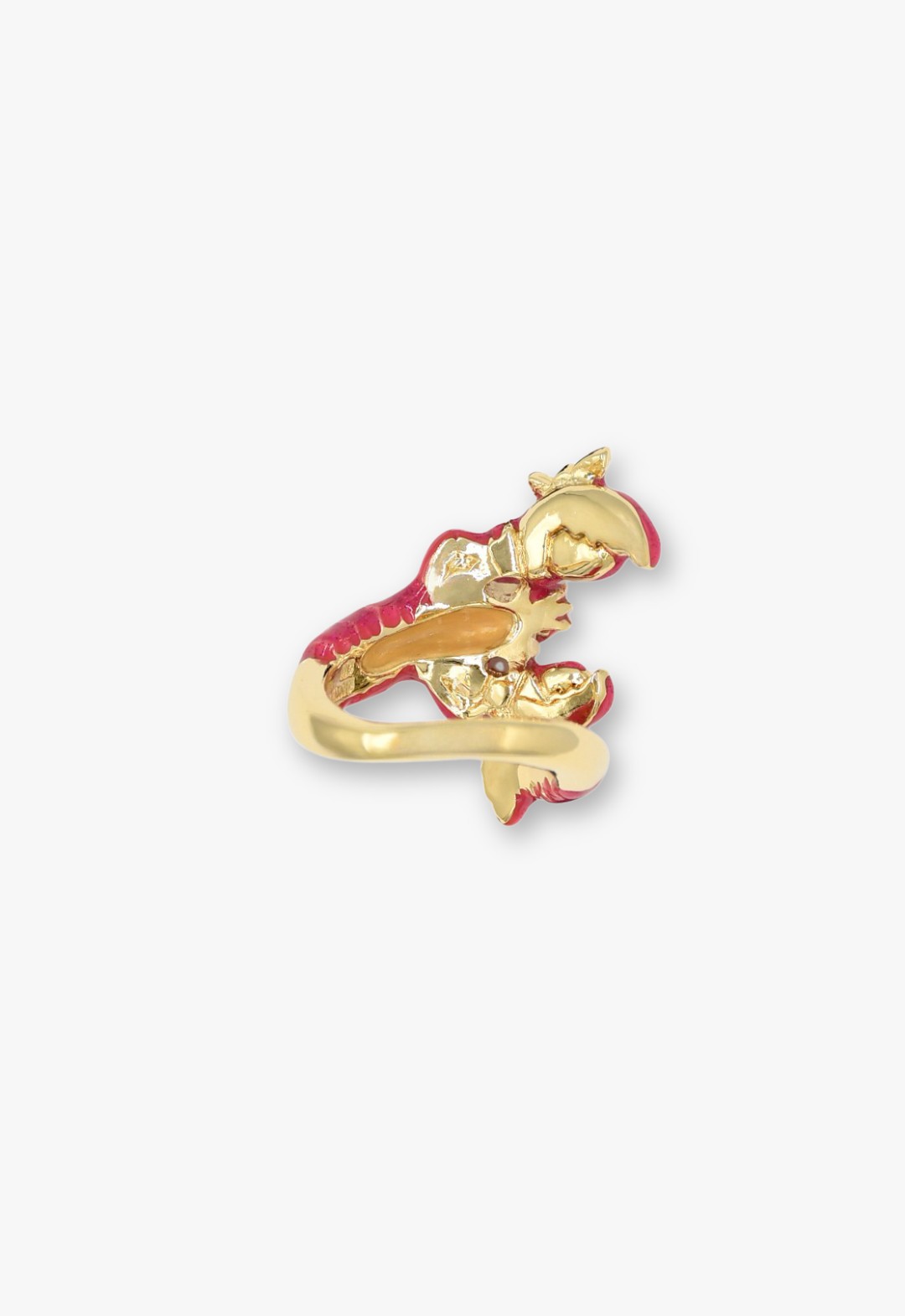 Lobster motif ring