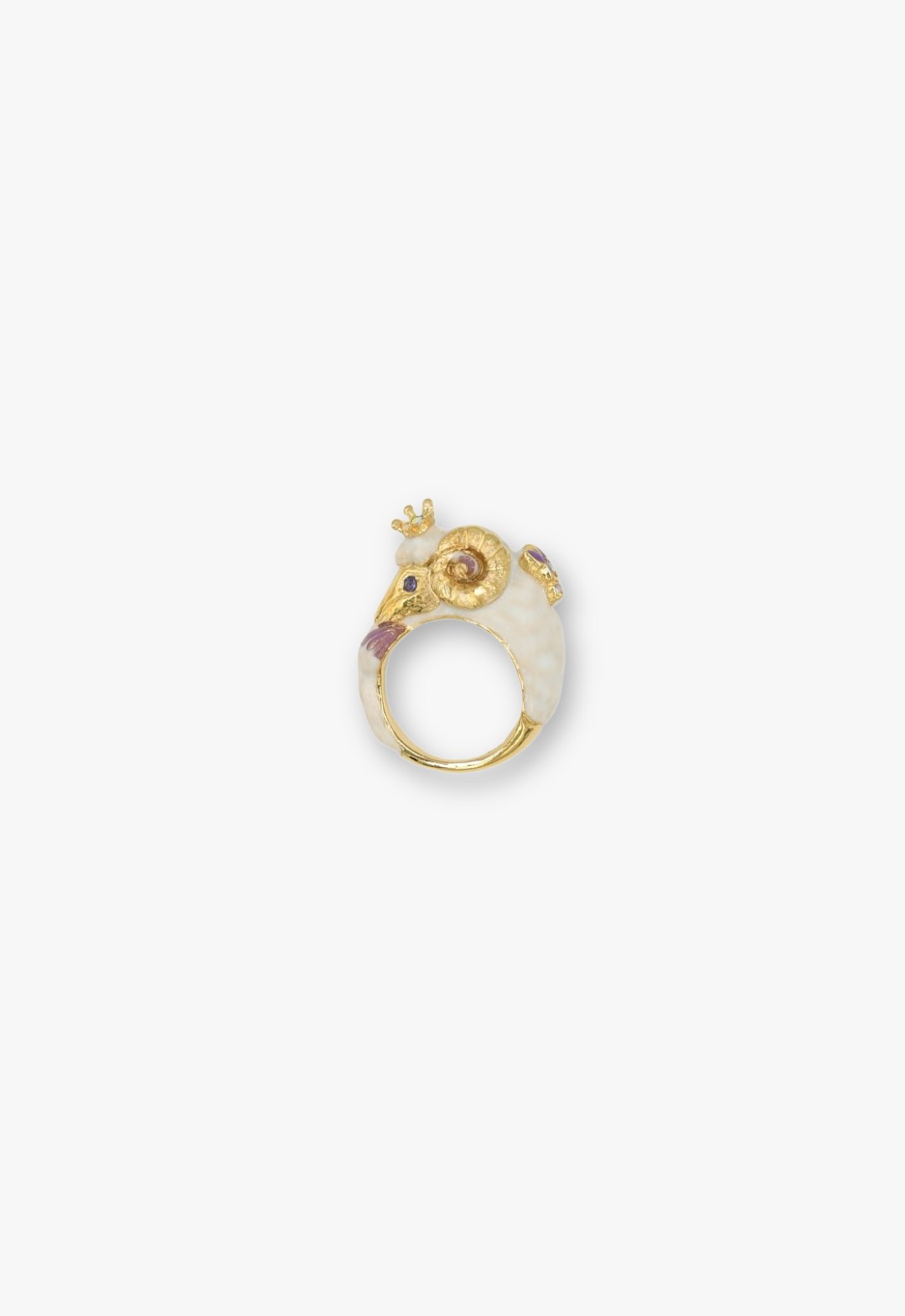 Zodiac Sheep Motif Ring