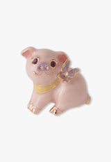 Mini pig motif brooch