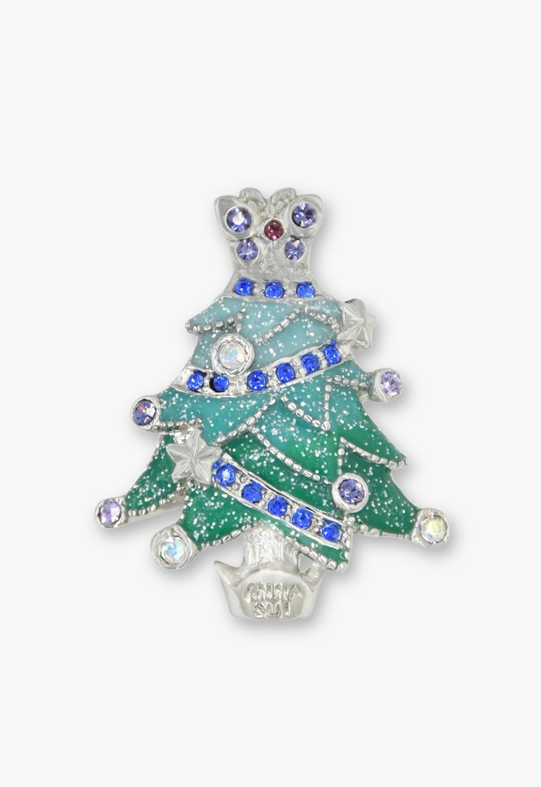 Christmas tree motif brooch