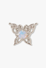 Opal butterfly motif earrings