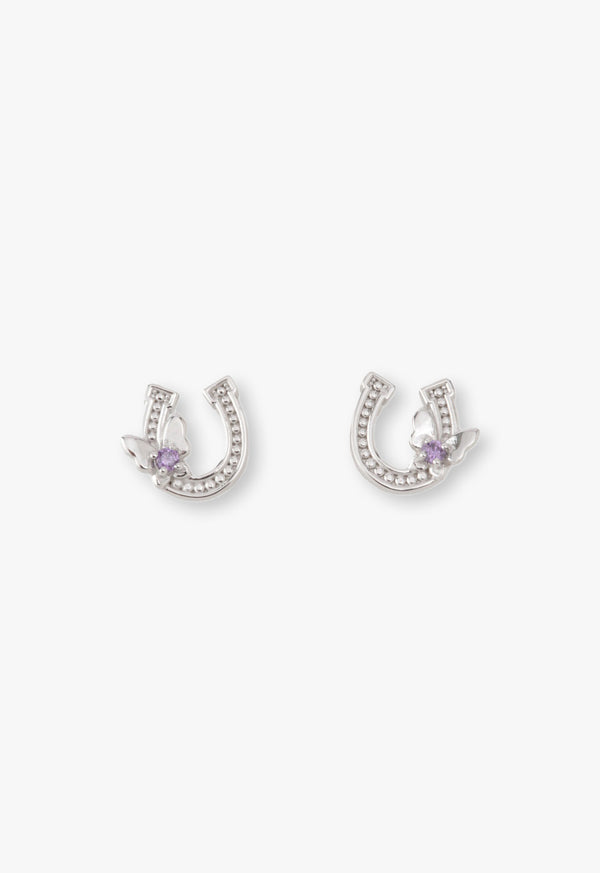 Horseshoe motif earrings